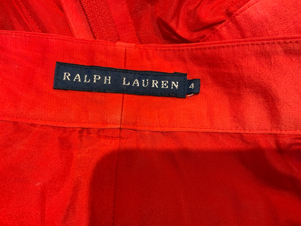 Ralph Lauren Blue Label Red Silky Pants Trousers Size US 4 UK 8 S SMALL ladies