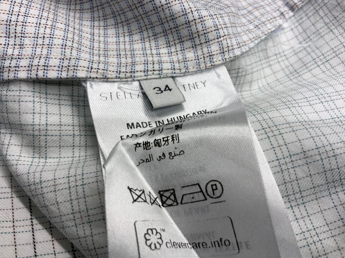 Stella McCartney Thandie Check Shirt Size I 34 UK 4 US 0 XXS ladies