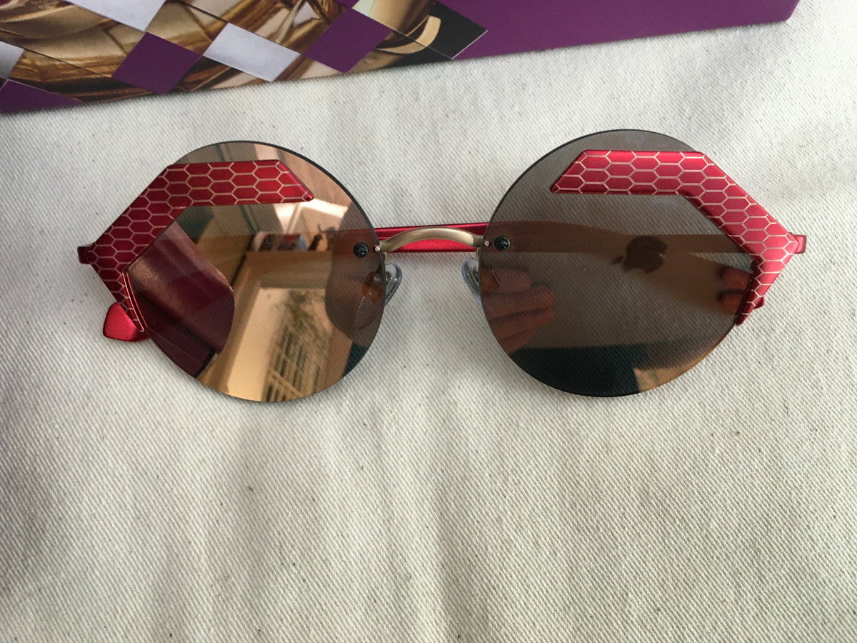 BVLGARI 6089 2029/4Z Serpenteyes Red Metallic Sunglasses ladies