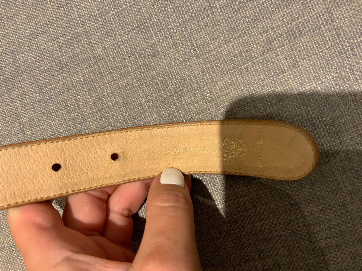 Gucci Vintage 1990's Leather GG Interlocking Belt Size 90-36 ladies