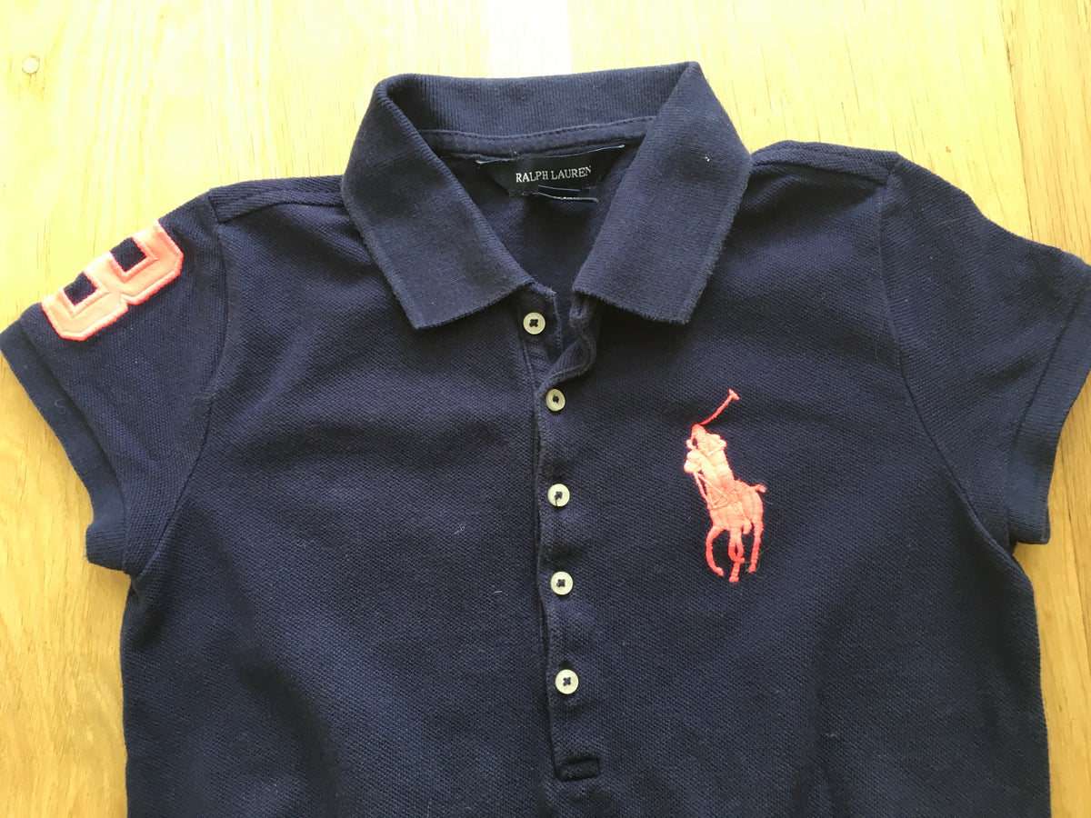 Ralph Lauren Polo Big Pony Girl’s Navy Dress Size M 8-10 Years Children