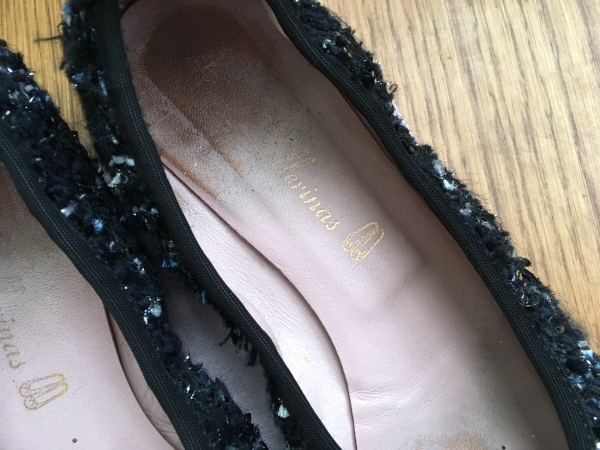 Pretty Ballerinas - Shirley Flat Tweed Cap Toe Shoes 36 UK 3 US 6 Ladies