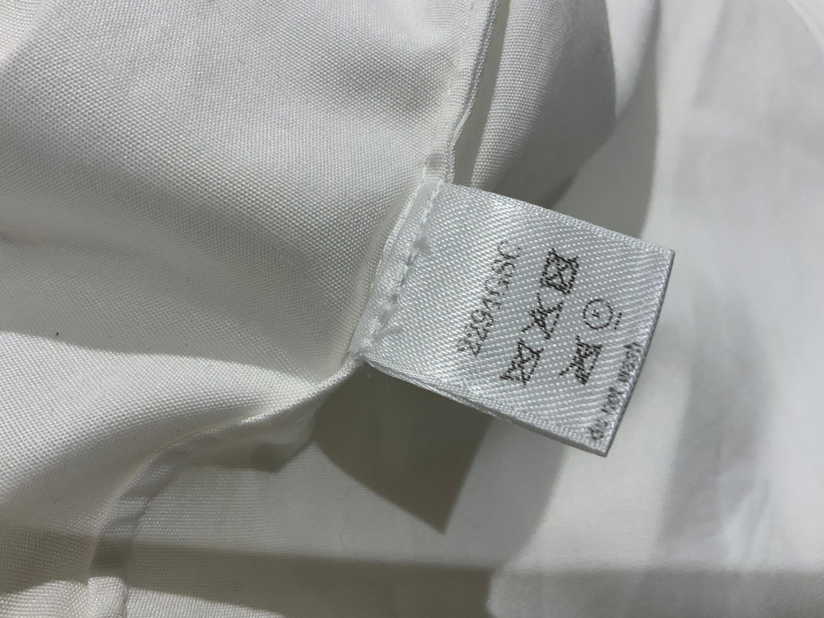 Carolina Herrera Double Collar White Cotton Shirt Size UK 14 US 12 ladies