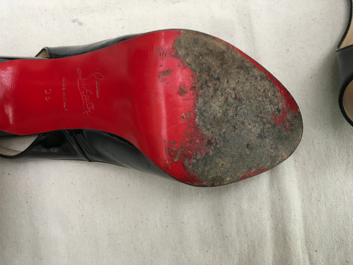 Christian Louboutin peep-toe slingback pumps Shoes 36 UK 3 ladies