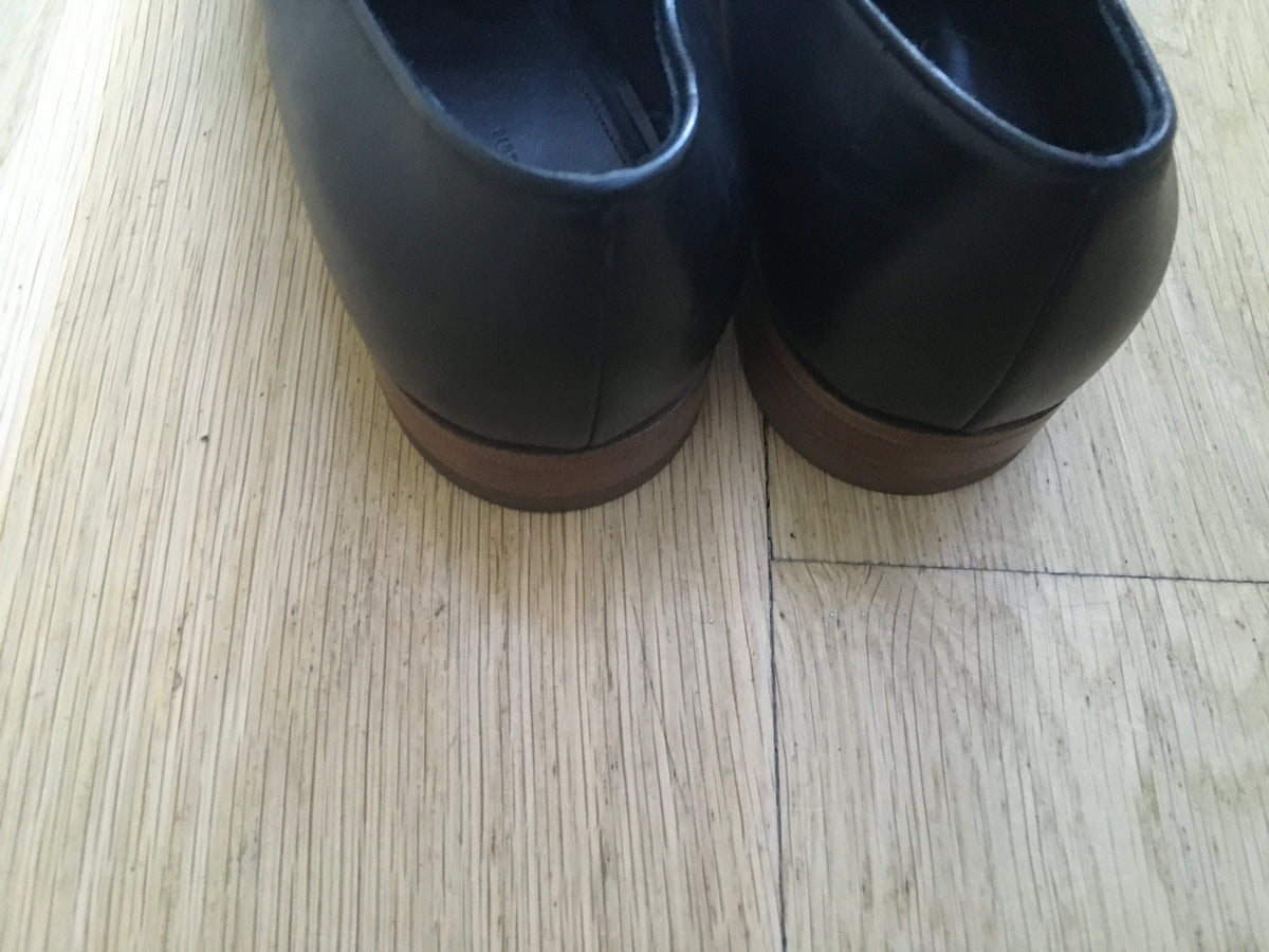 Céline Celine Phoebe Philo Black Chain-Link Leather Loafers Shoes 38 ladies