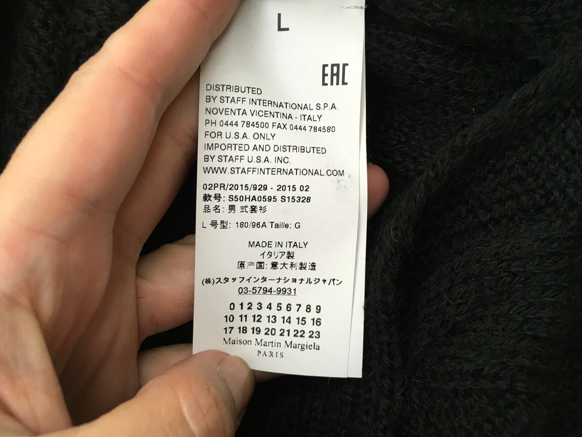 MAISON MARTIN MARGIELA WOOL & ALPACA THIN CABLE KNIT JUMPER SWEATER L LARGE men
