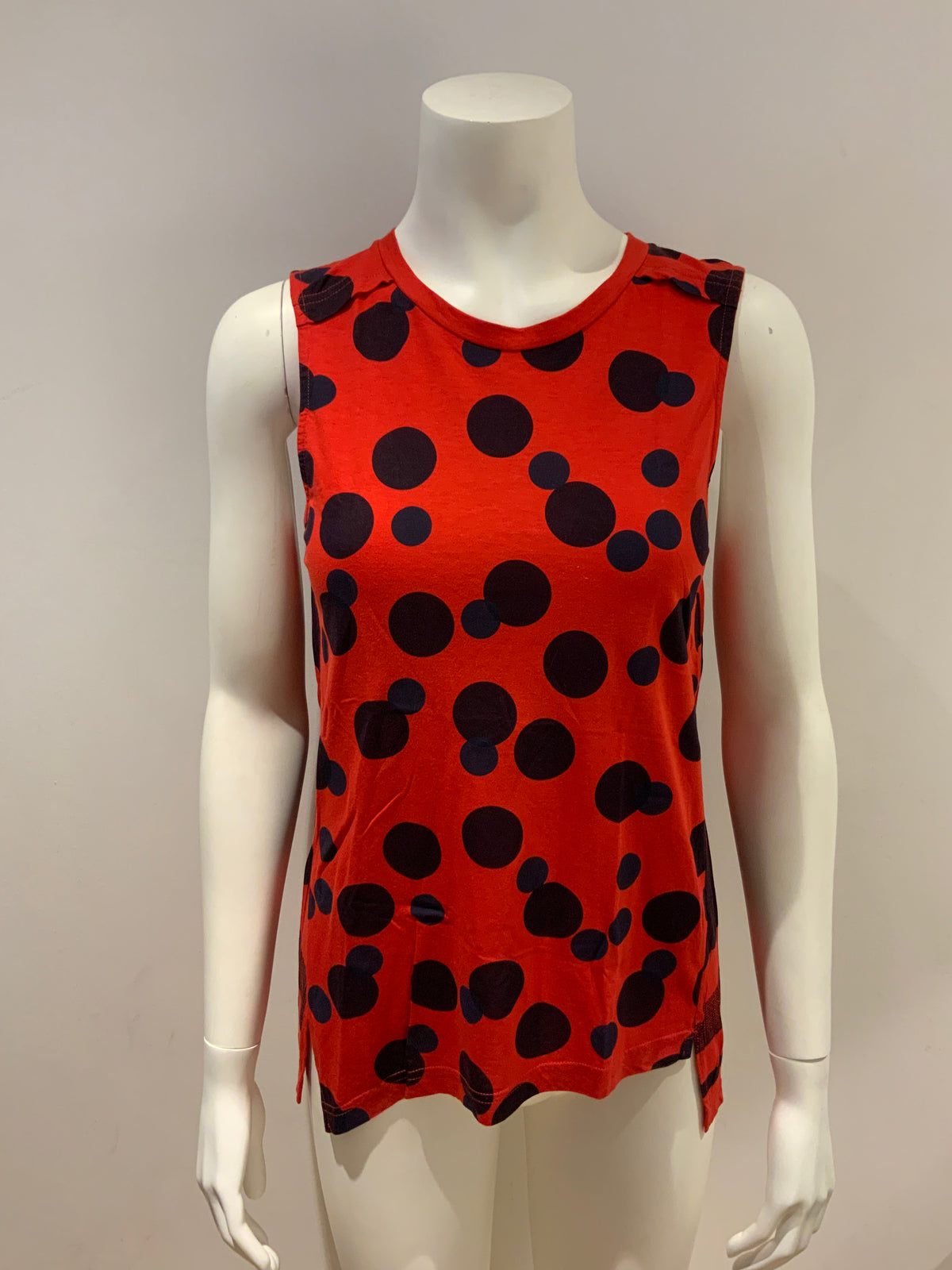Stella McCartney Red Black Polka Dots Top T shirt Size I 40 UK 8 US 6 S small ladies