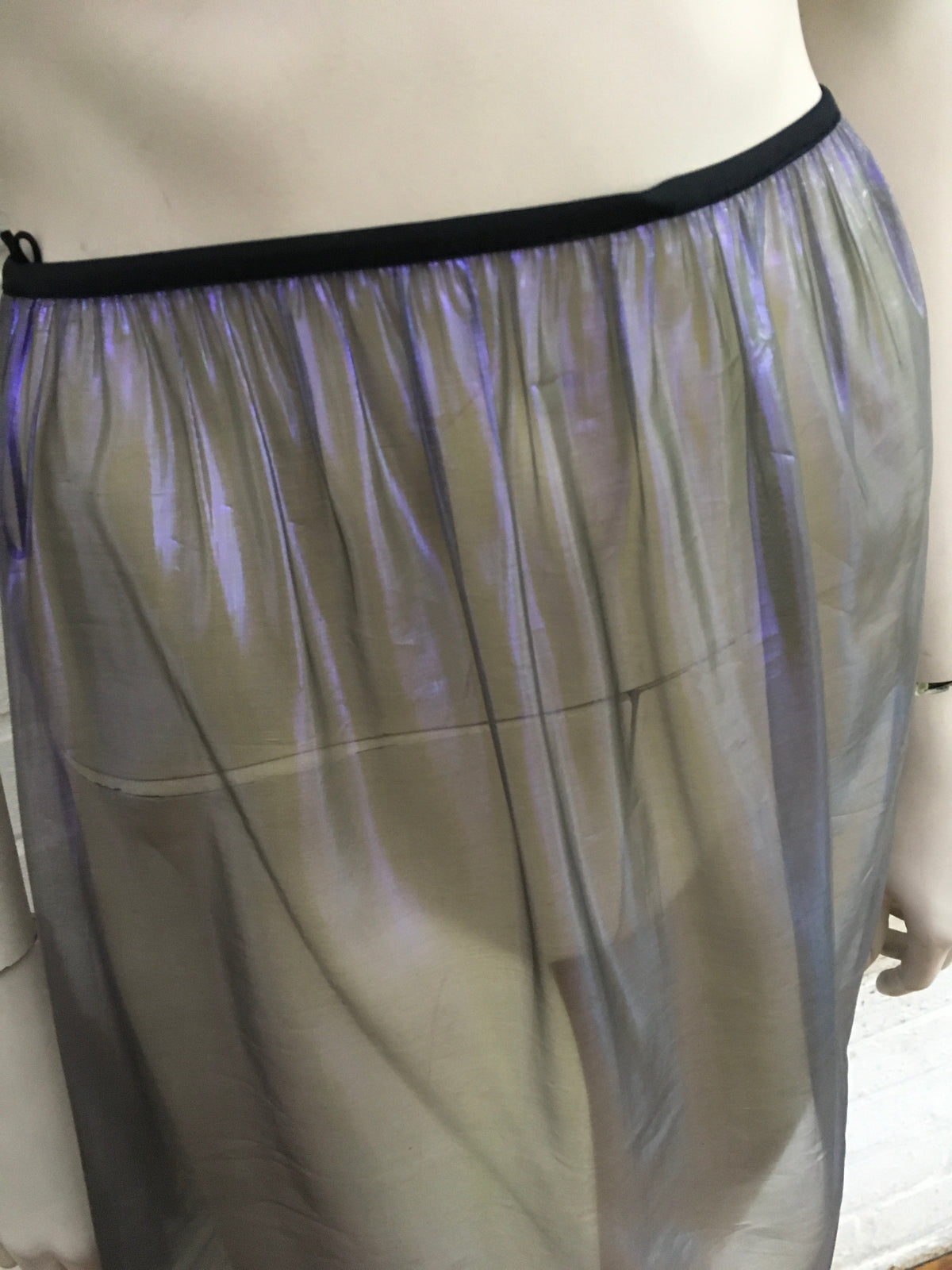 JASMINE DI MILO SEETHROUGHT METALLIC MINI SILK SKIRT Ladies