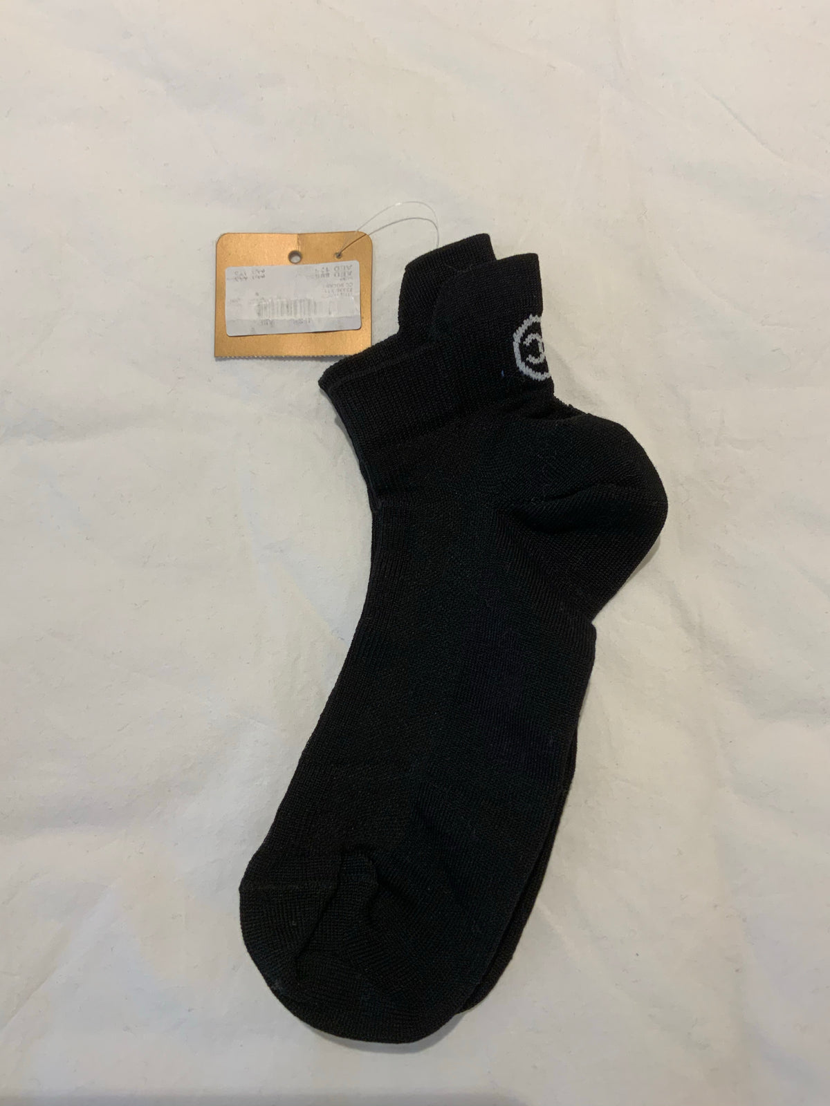 CHANEL Black CC Socks NWT 1 Pair Rare SOLD OUT Workout Sport Tennis M medium ladies