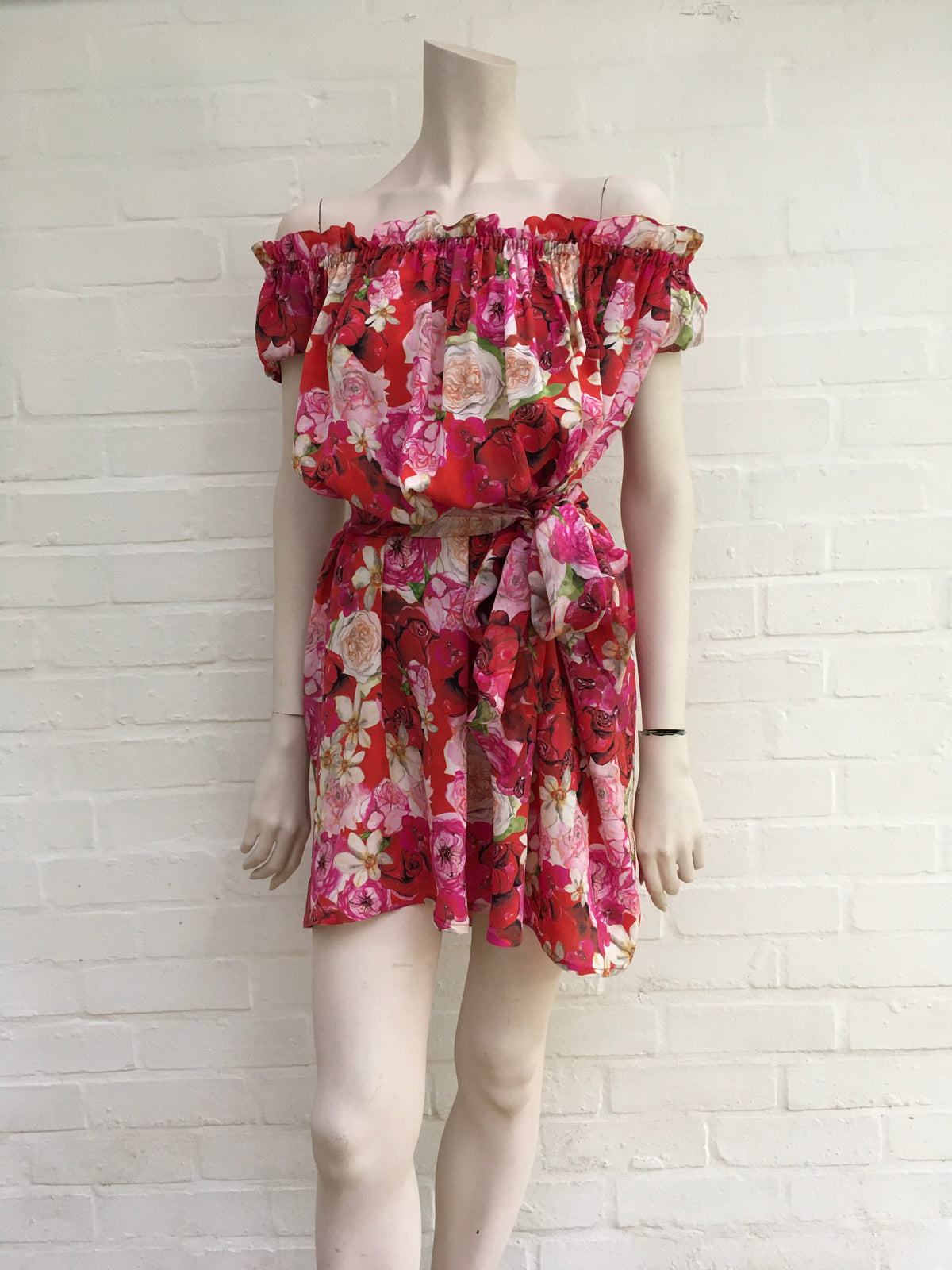 ISOLDA Fru Fru floral-print silk dress Size US 4 UK 8 S SMALL ladies