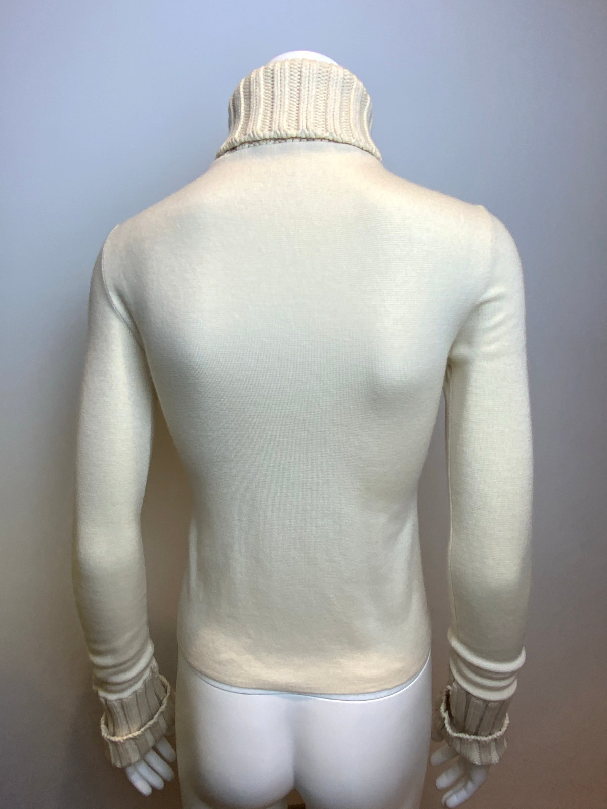 CÉLINE Celine Vintage Michael Kors Cashmere Cable Knit Turtleneck Sweater S ladies