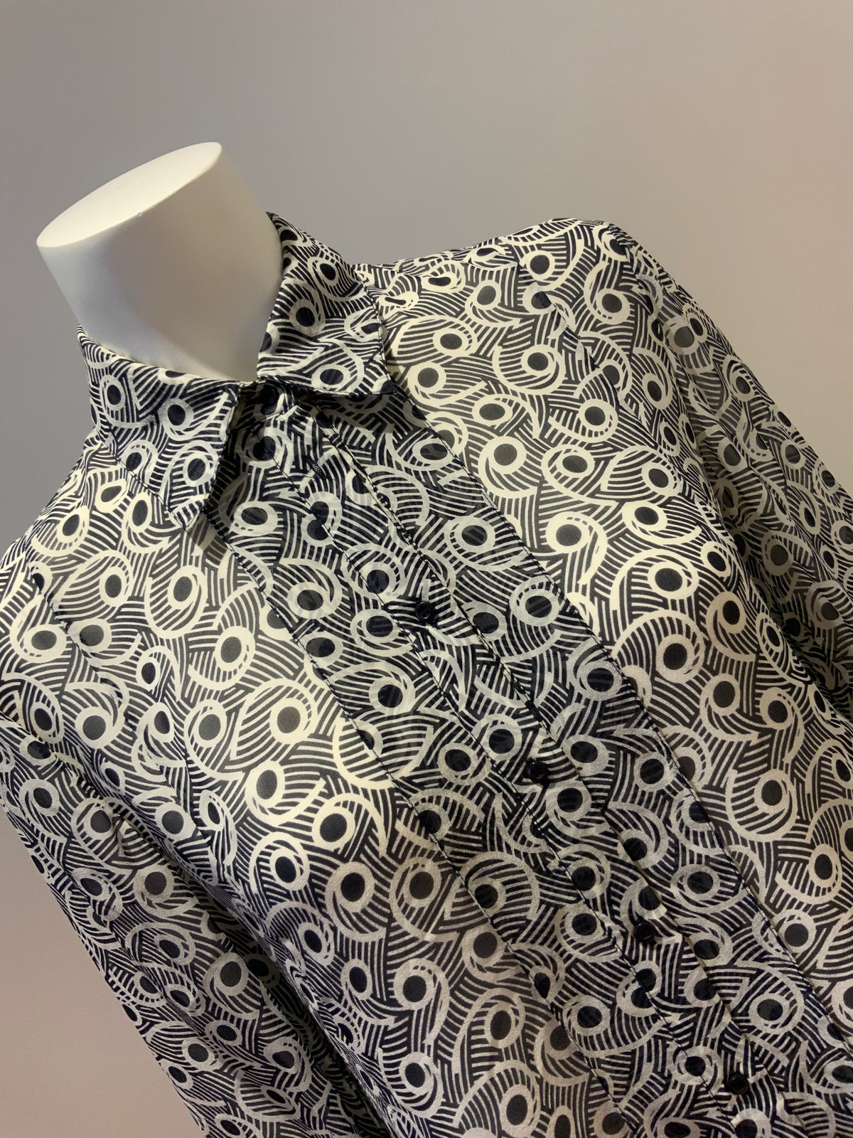 Louise Kennedy silk printed shirt dress Size UK 10 US 6 ladies