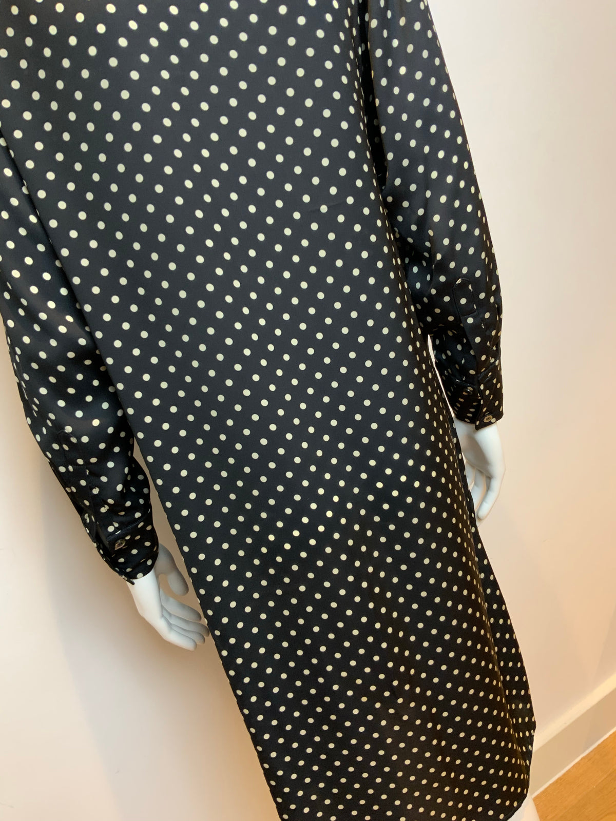 P.A.R.O.S.H laundry Polka Dots Oversized Shirt Pleated Dress SIZE XS ladies
