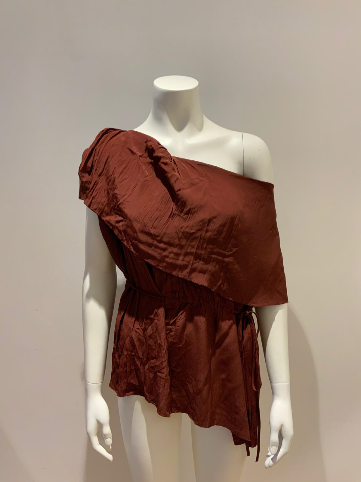 MARNI Silk Blend Brown Top Blouse Size 38 US 2 UK 6 XS ladies