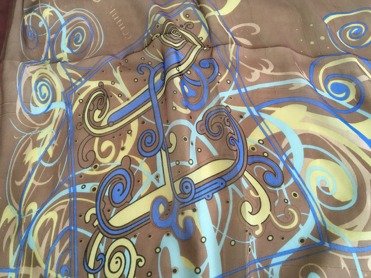 Hermès HERMES H Comme Histoires Vintage Mousseline Chiffon Shawl Scarf Ladies