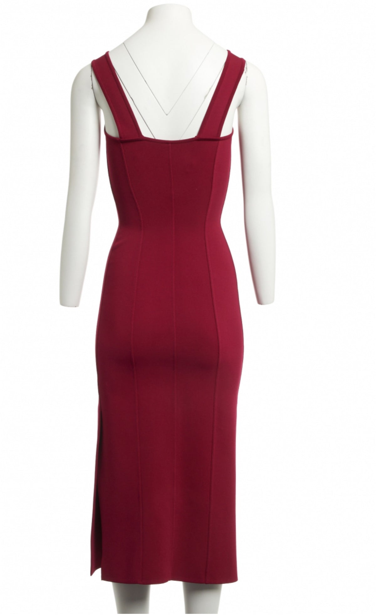 Azzedine Alaïa Alaia Bodycon ete 91 Burgundy Dress F 42 UK 14 US 10 ladies