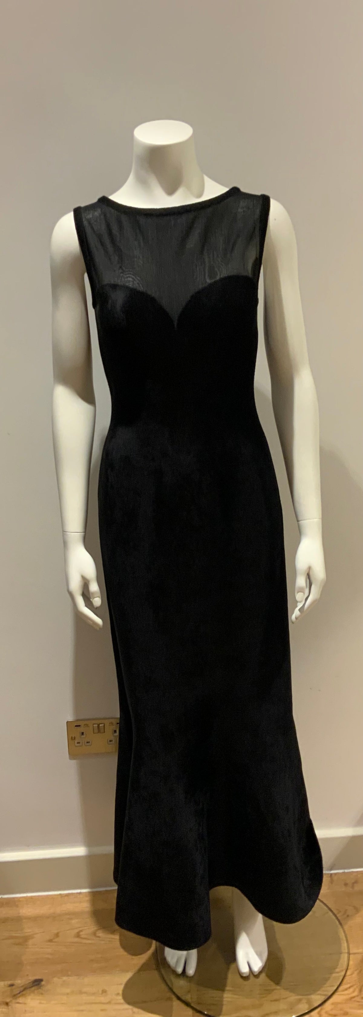 Azzedine Alaïa Alaia MOST WANTED Black Stretch-velvet Gown Size F 40 UK 12 US 8 ladies