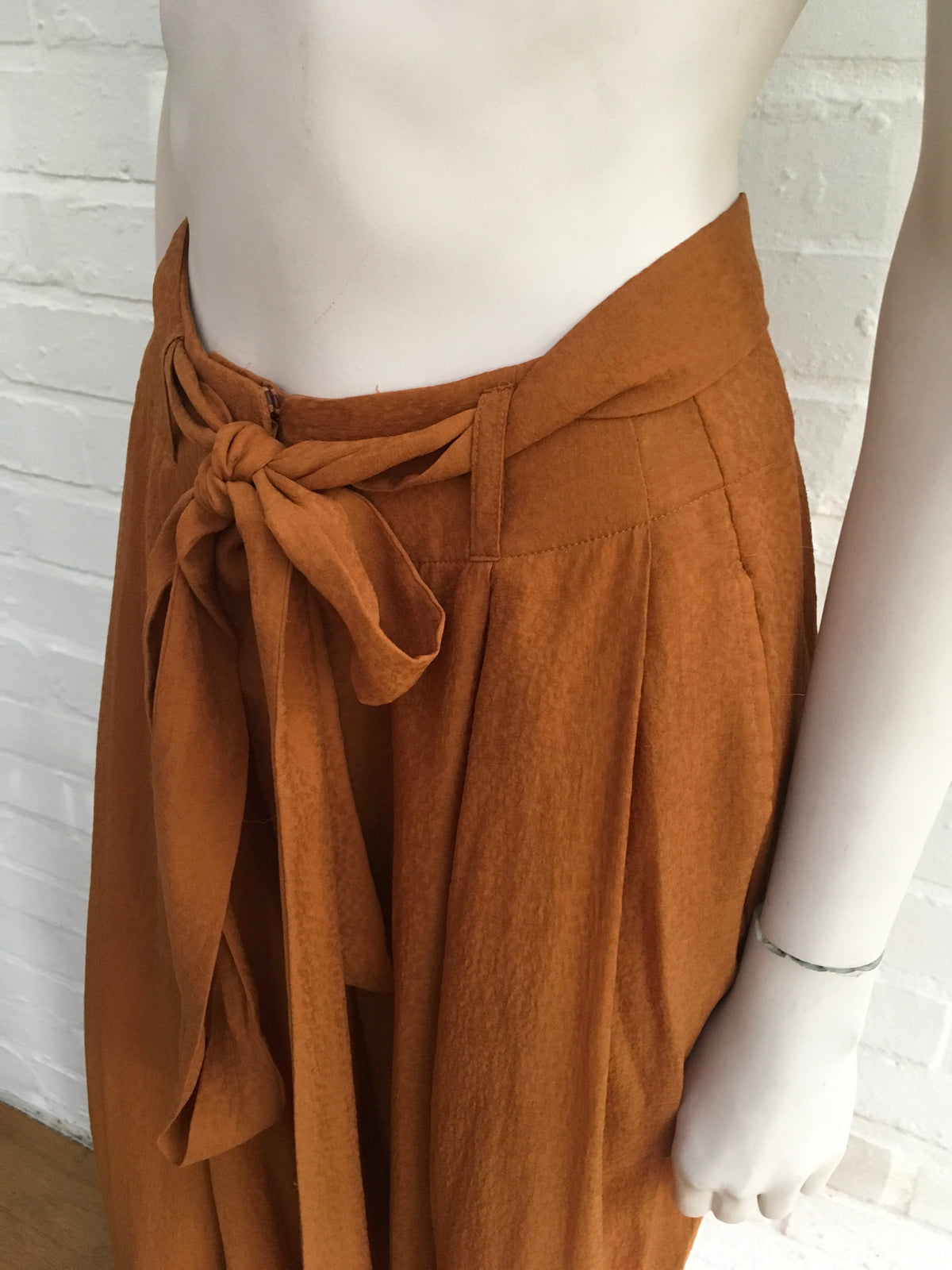 Jasmine Di Milo Rust Brown Wide Leg Pants Trousers Ladies