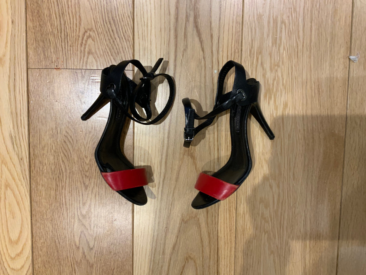 Ralph Lauren Collection Red & black Balira Sandals Size 9 39 UK 6 ladies
