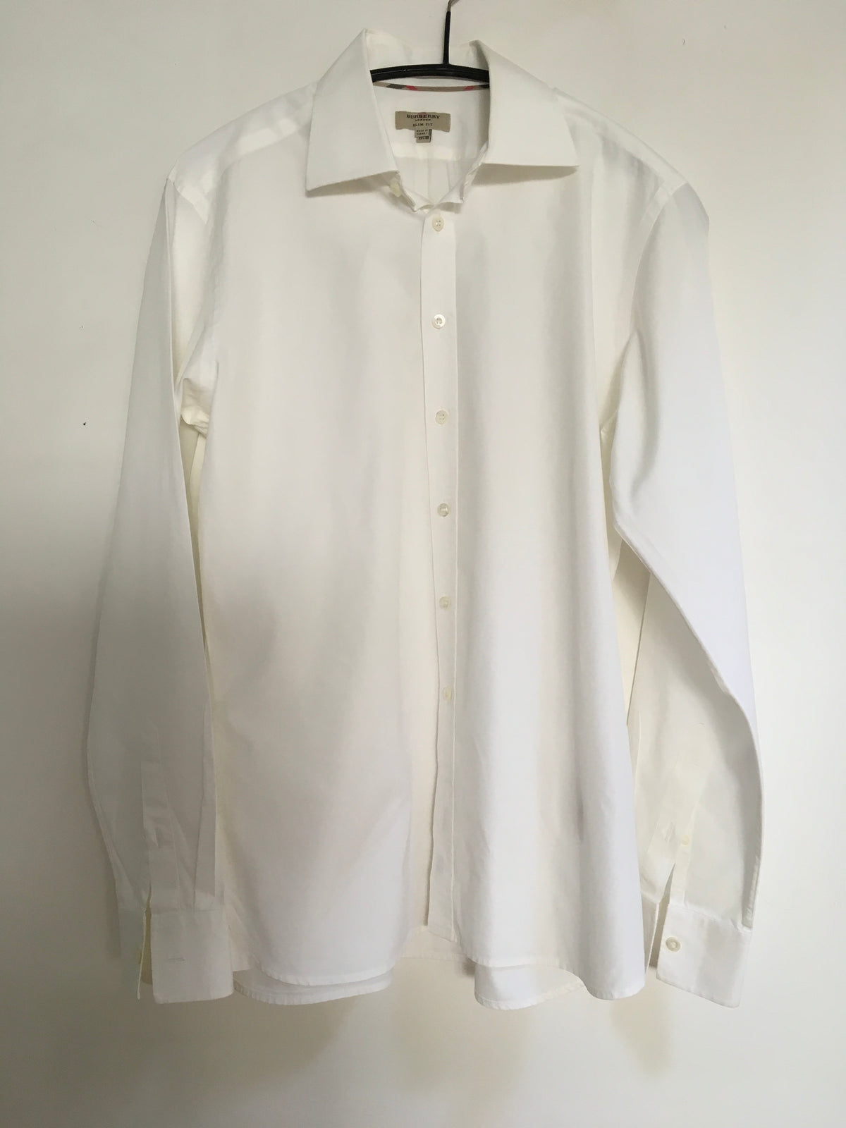 BURBERRY LONDON LONG SLEEVE BUTTON-UP WHITE SHIRT SIZE 15 3/4 40” Men