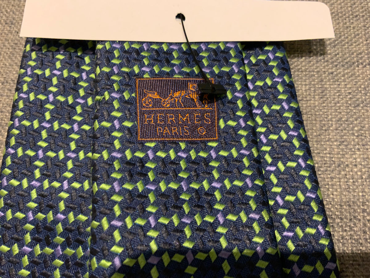 Hermès HERMES Paris Tie H 759024 T Jacquard Silk Mens Tie men