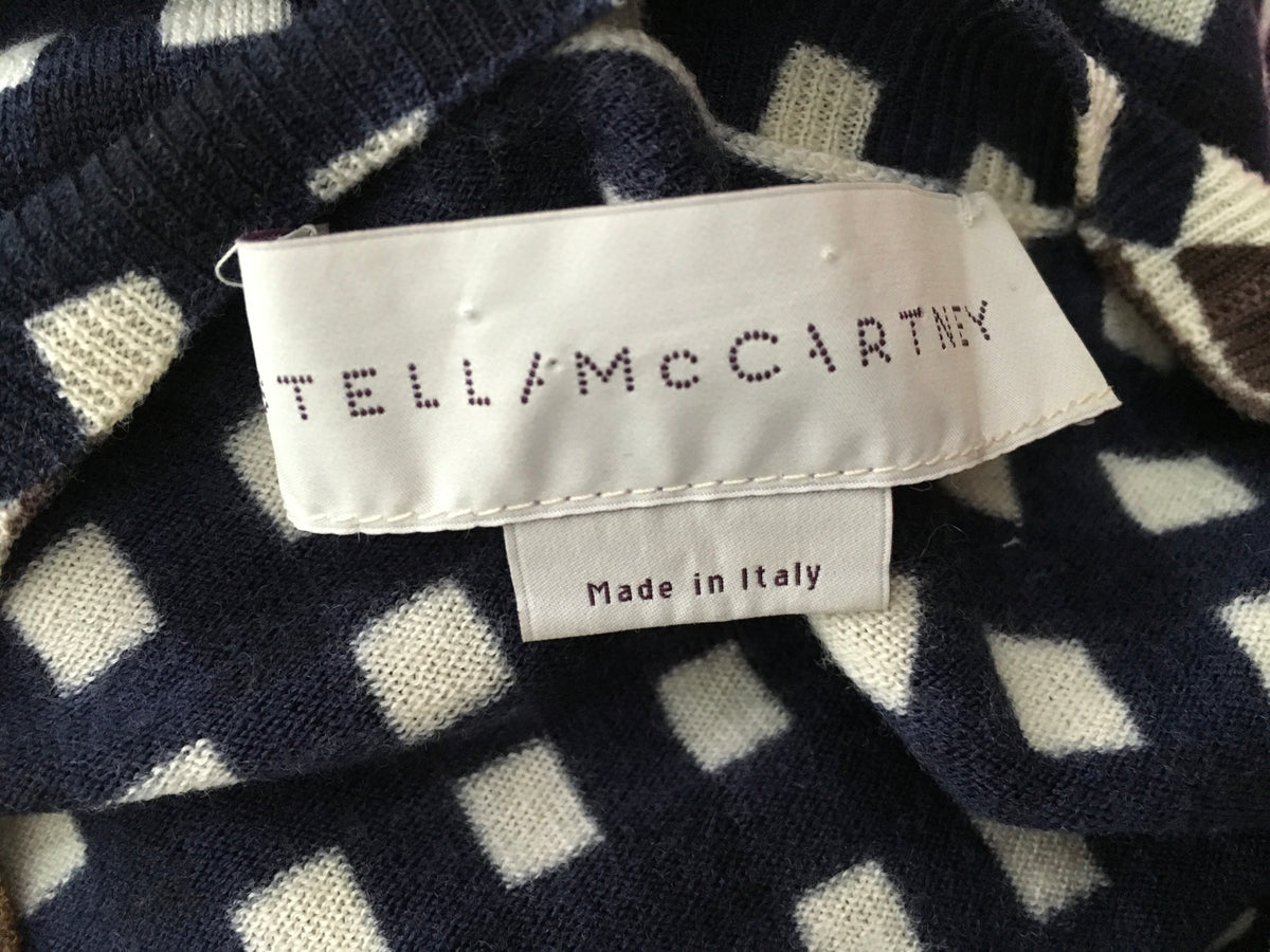 Stella McCartney Multicolor Contrast Print 40 Animal Print Leopard Check Casual Ladies