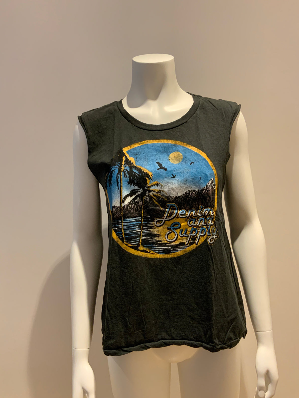 Denim & Supply By Ralph Lauren Palm Rock T-Shirt SIZE S small ladies