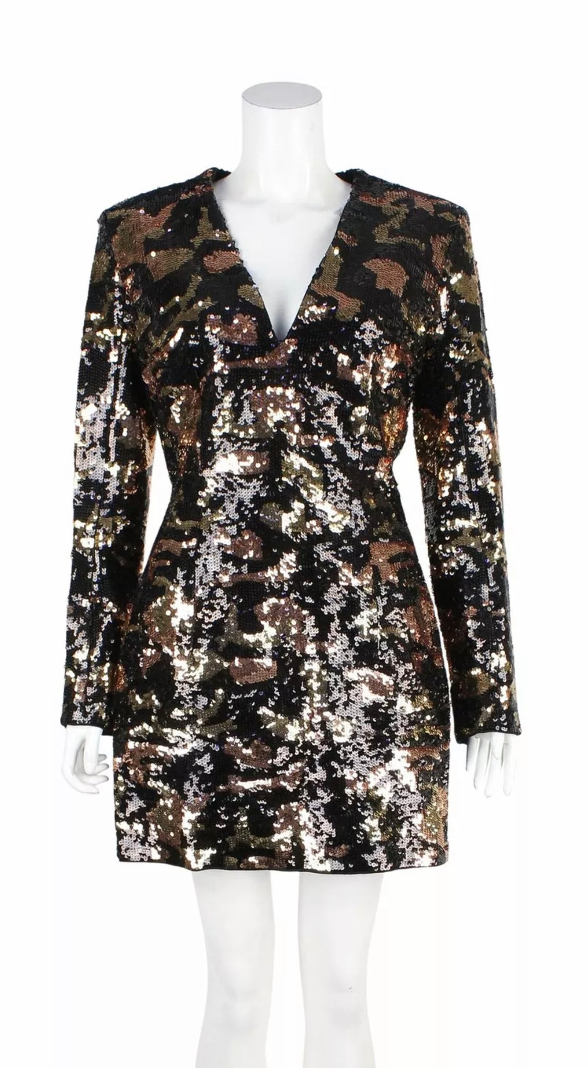 £3,940 SOLD OUT Balmain camouflage sequin Dress F 40 UK 12 US 8 ladies