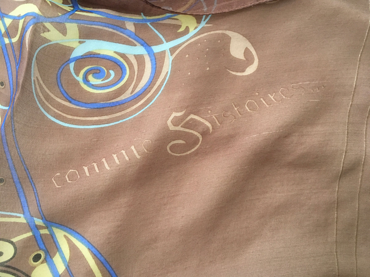 Hermès HERMES H Comme Histoires Vintage Mousseline Chiffon Shawl Scarf Ladies