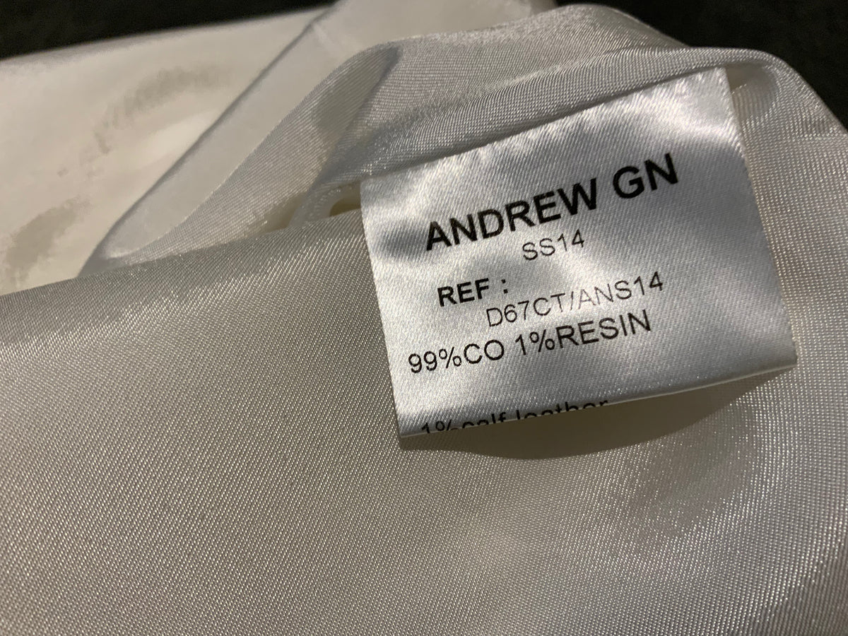 ANDREW GN White Broderie Anglaise dress runaway collection Size F 38 US 6 UK 10 $3980 ladies