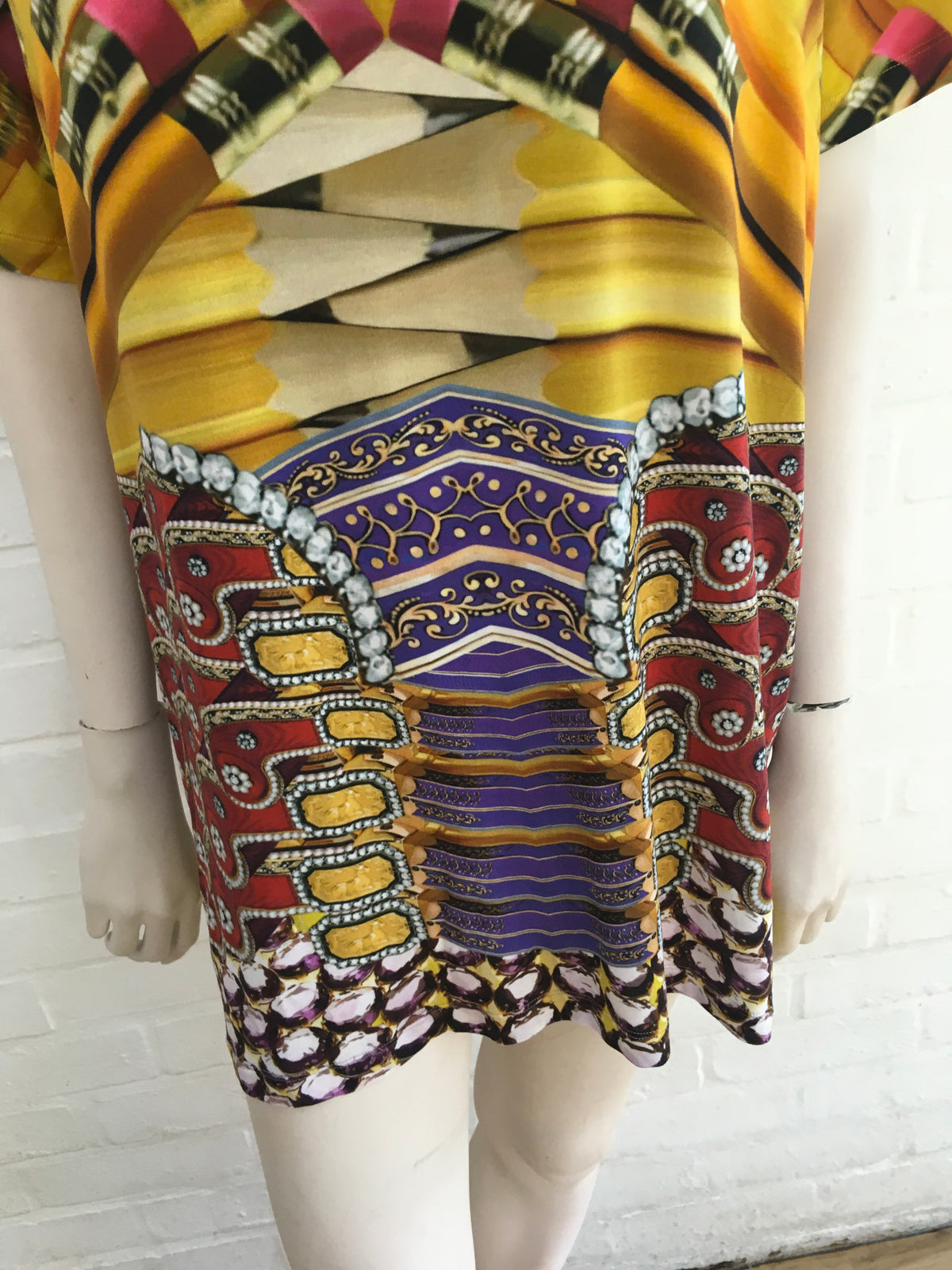 MARY KATRANTZOU Runaway Pencils Printed Short Sleeve T-shirt Size M medium ladies