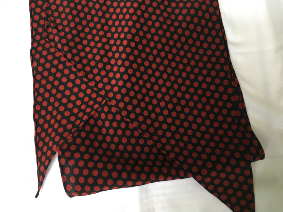 Saint Laurent Polka-dot print silk-crepe neck scarf ladies