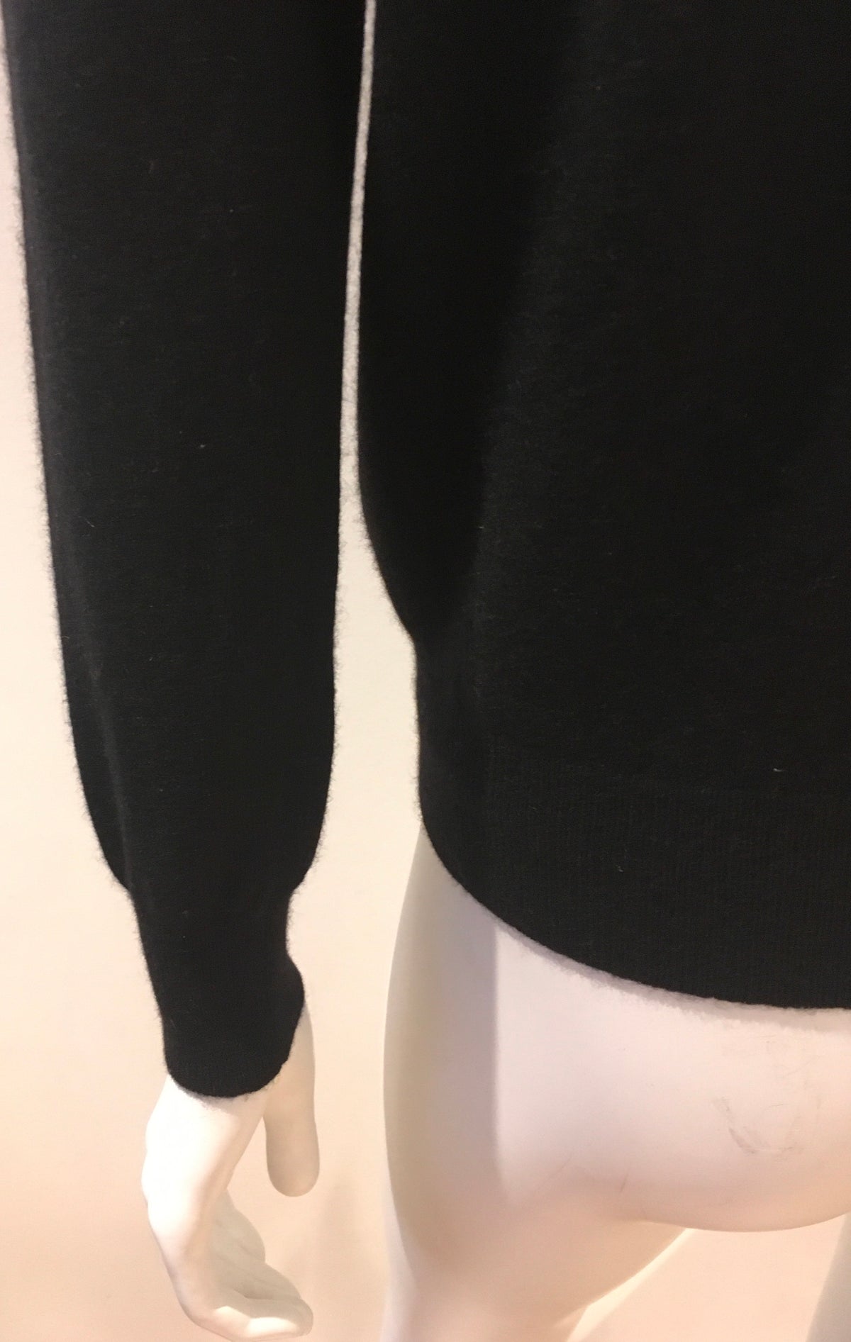N.Peal Black Cashmere Knit Jumper Sweater Size S Small ladies