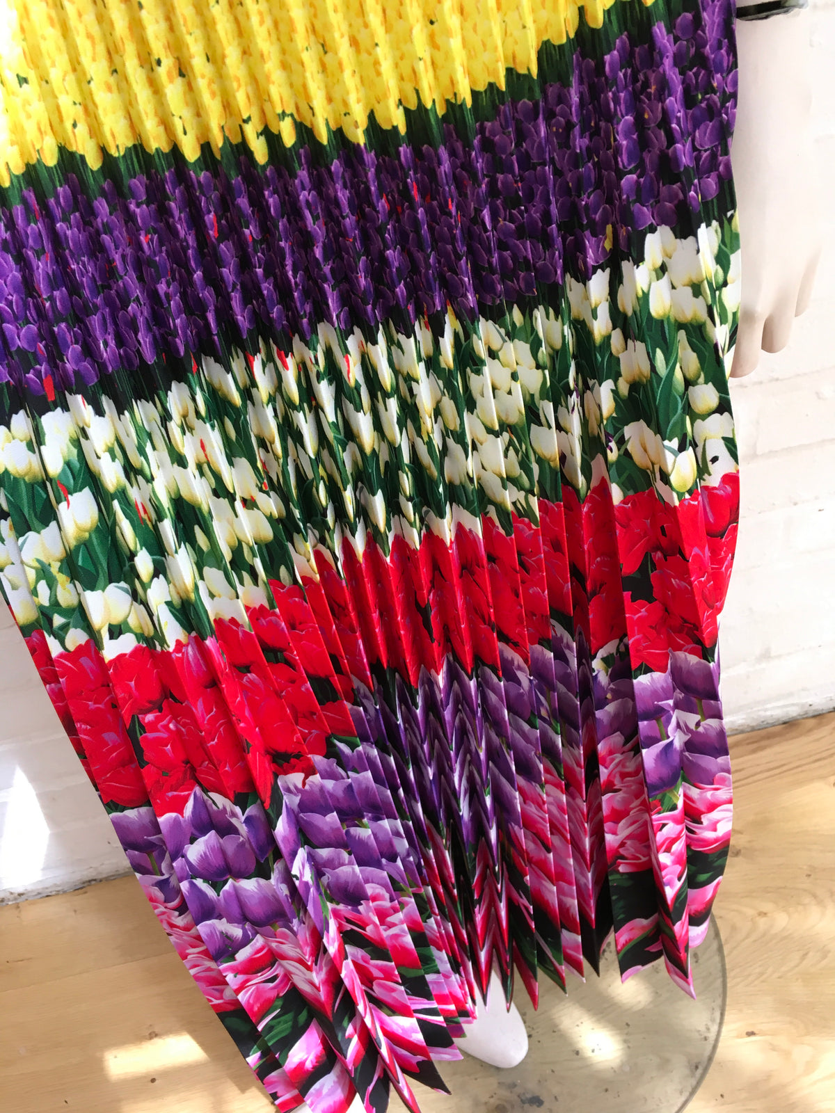 MARY KATRANTZOU Uni Pleated Floral-Print Crepe De Chine Midi Skirt 2019 Ladies