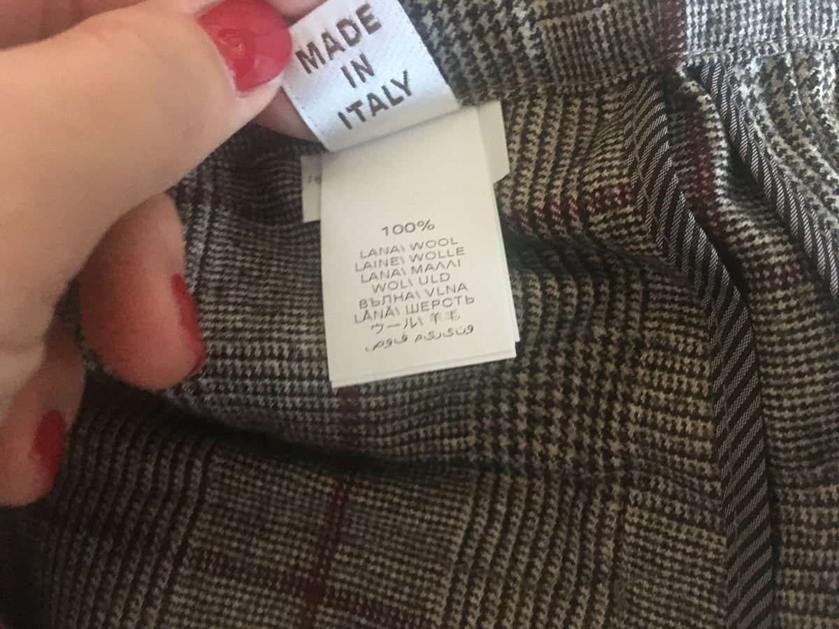 Brunello Cucinelli Prince of Wales checked wool pants I 40 UK 8 US 4 Ladies