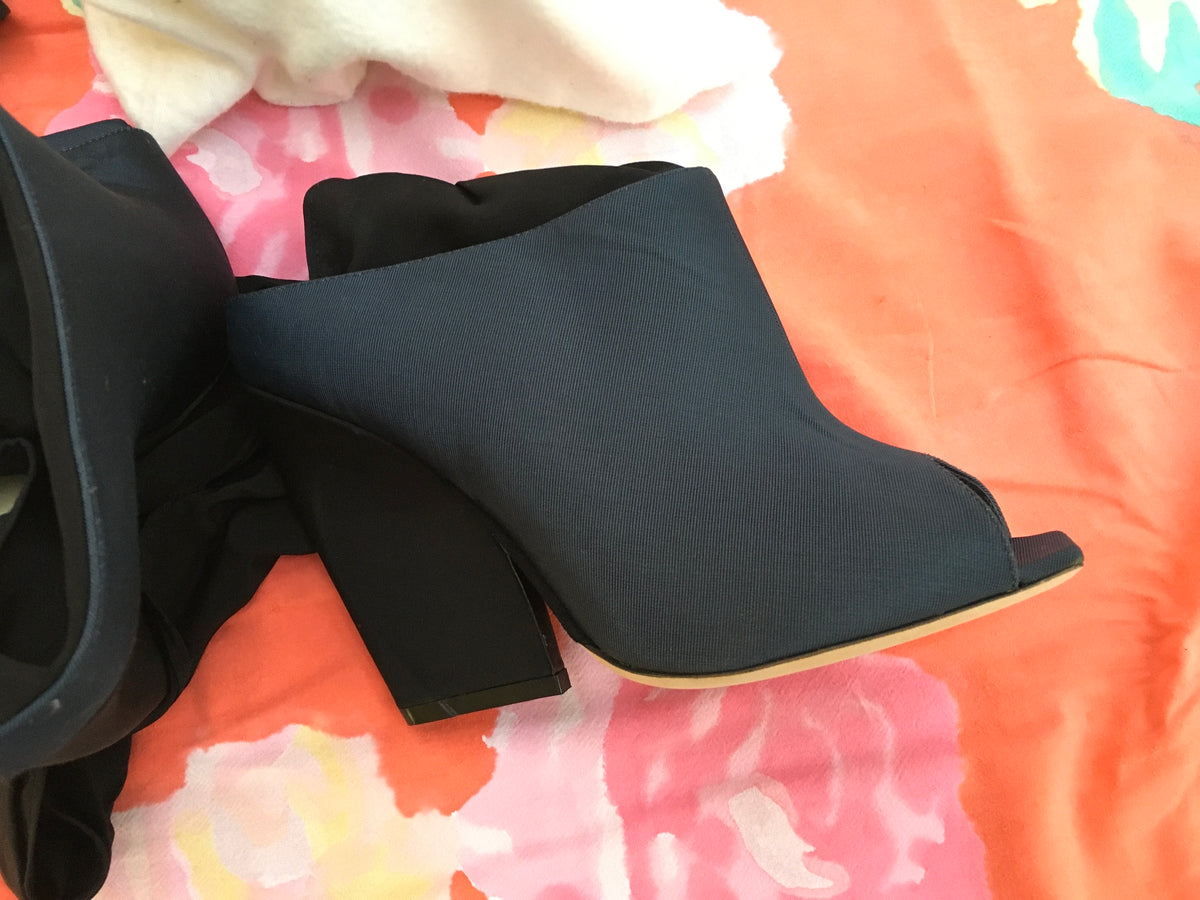 CHRISTIAN DIOR Brooklyn Canvas Wrap-Around Wedges Shoes Size 38 1/2 US 8.5 Ladies