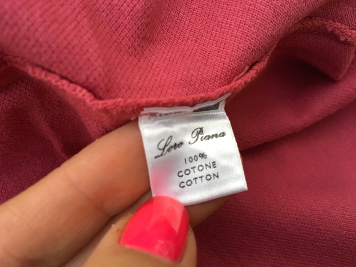 LORO PIANA Cotton-Piqué Polo Shirt Top T-shirt Size M MEDIUM men