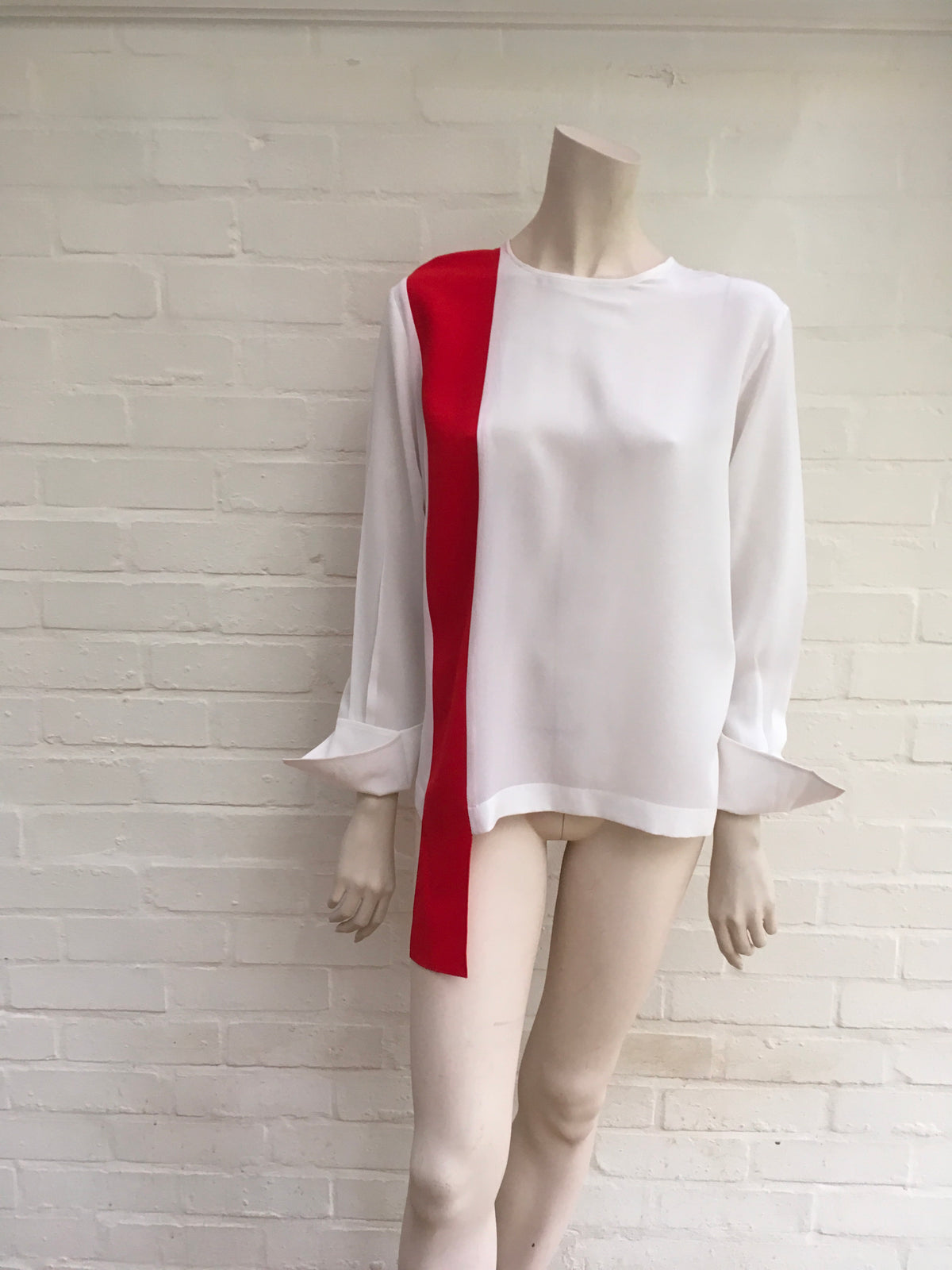 Stella McCartney Contrasting Silk Top 2018 Collection Ladies