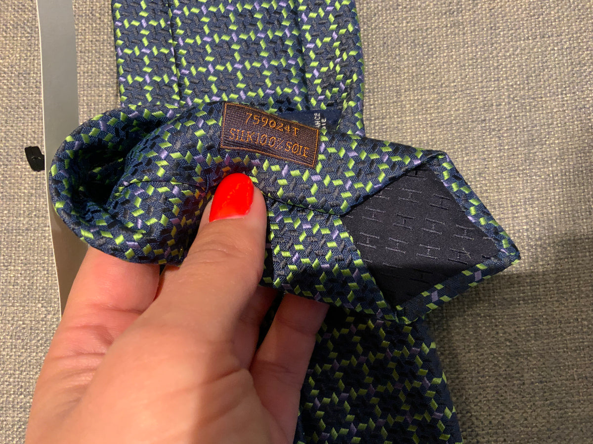 Hermès HERMES Paris Tie H 759024 T Jacquard Silk Mens Tie men
