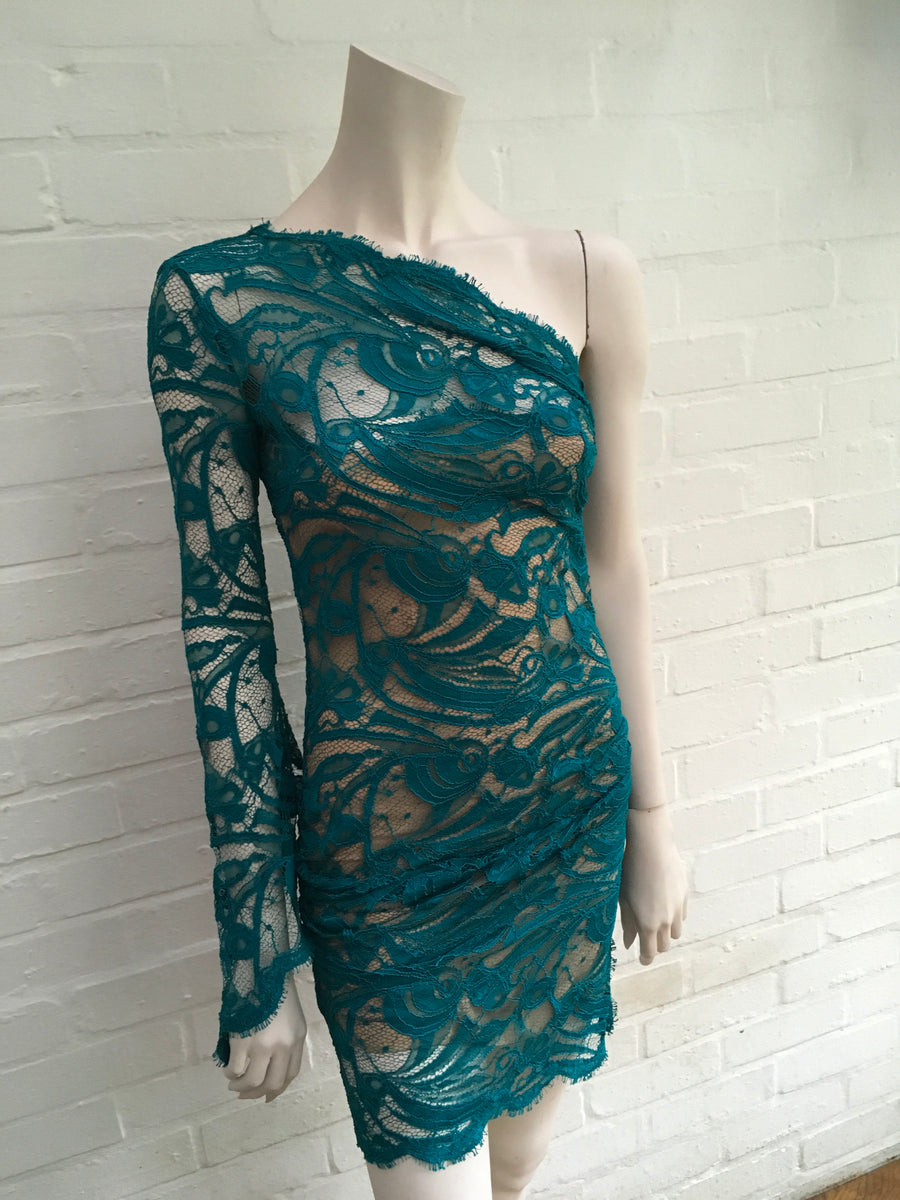 Emilio Pucci MOST WANTED Lace One Shoulder Mini Dress Ladies –  Afashionistastore