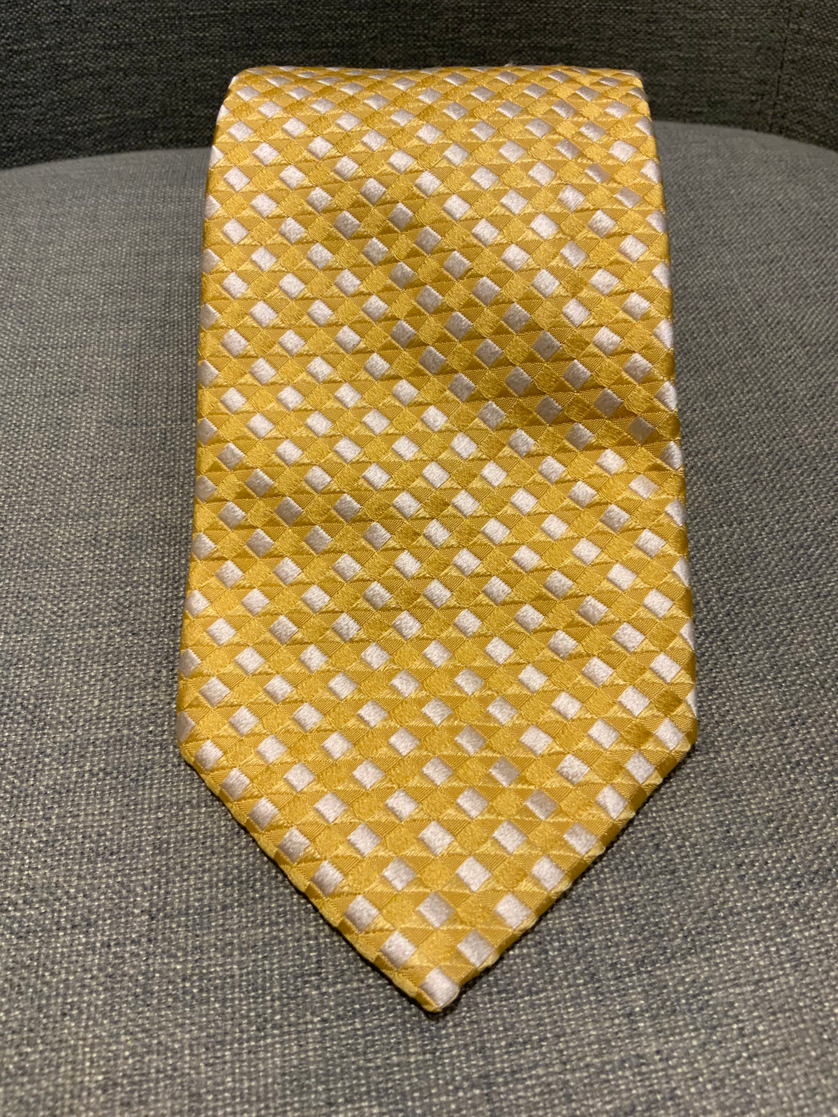 BRIONI Silk Jacquard Yellow Jacquard Mens Tie men