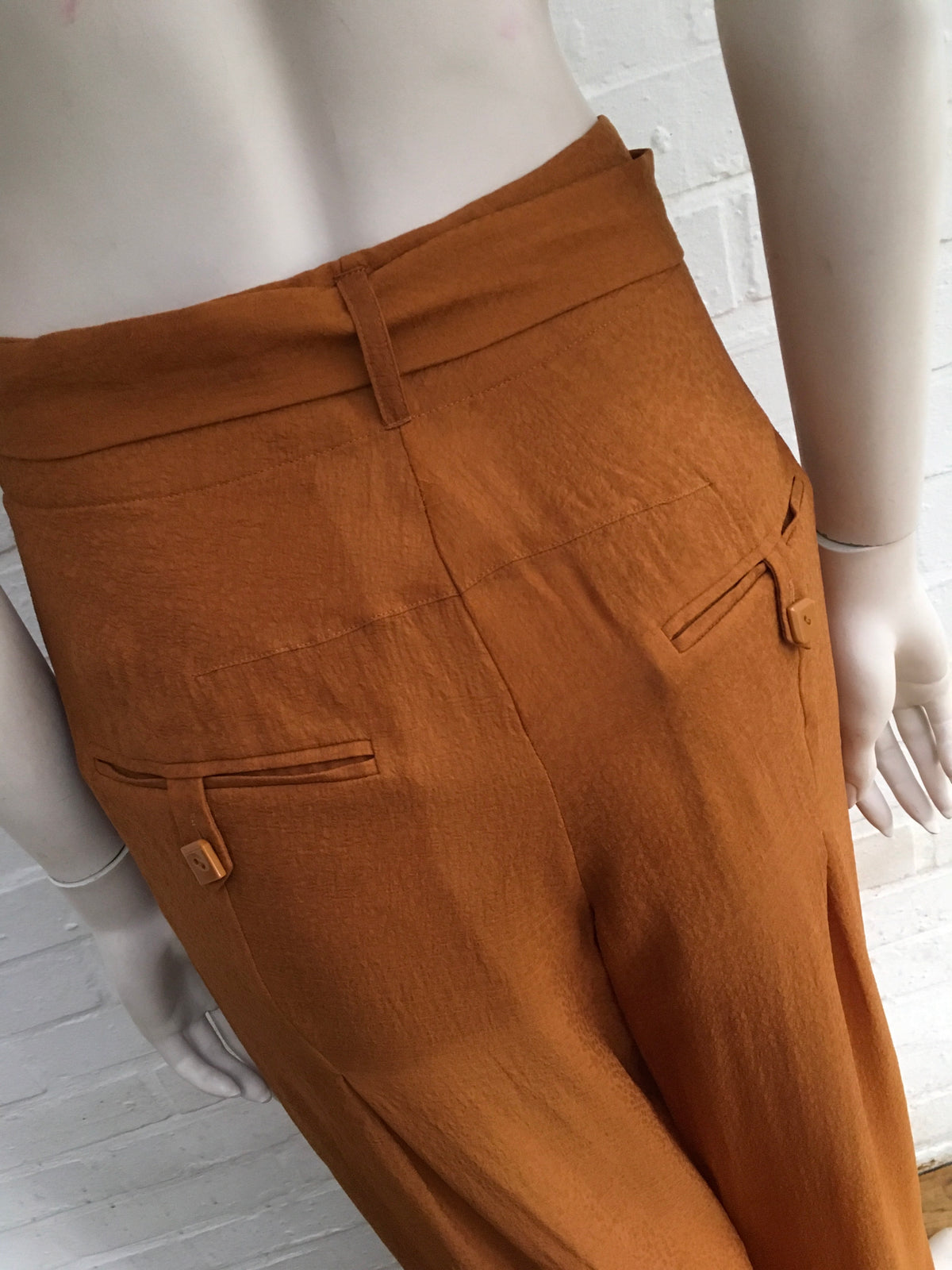 Jasmine Di Milo Rust Brown Wide Leg Pants Trousers Ladies