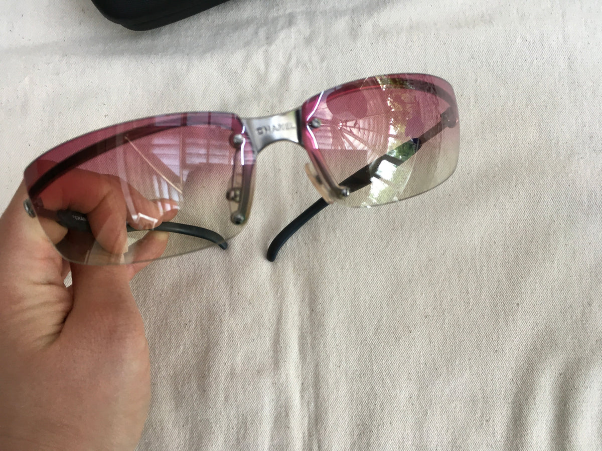 CHANEL 1994 4008 Pink Gradient Lens Frameless Sunglasses ladies
