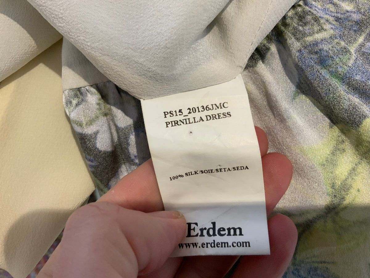 ERDEM RUNAWAY FLORAL PRINT PIRNILLA DRESS SIZE UK 10 US 6 IT 42 ladies