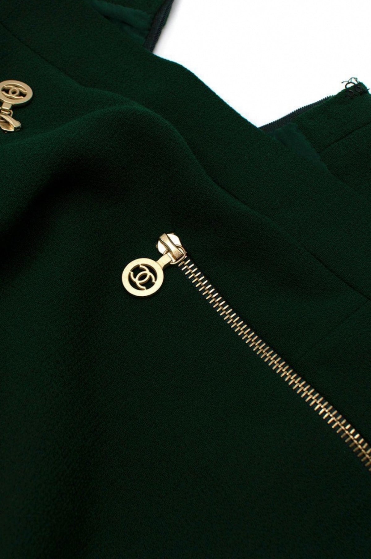 Chanel 1990’s green skirt suit Size F 44 ladies