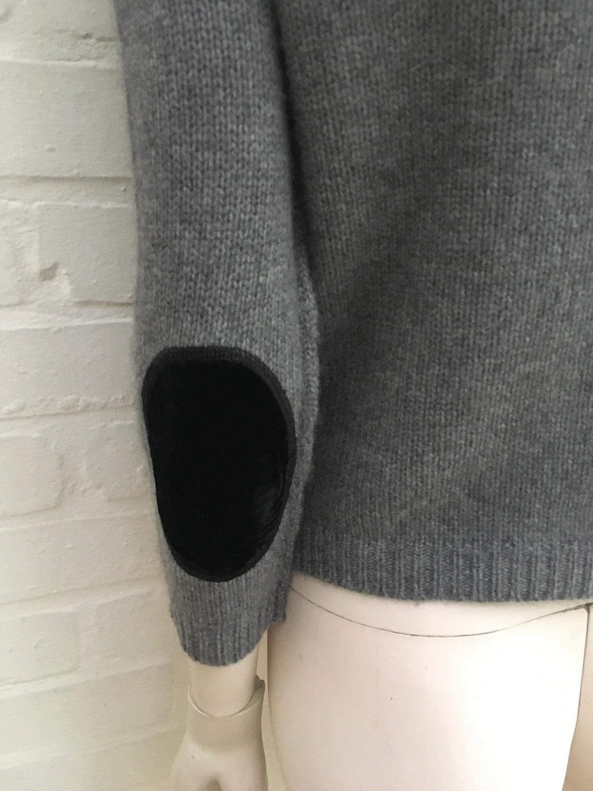 Thor & Nema Cashmere Cropped Cardigan Mink Fur Trim Size S Small Ladies