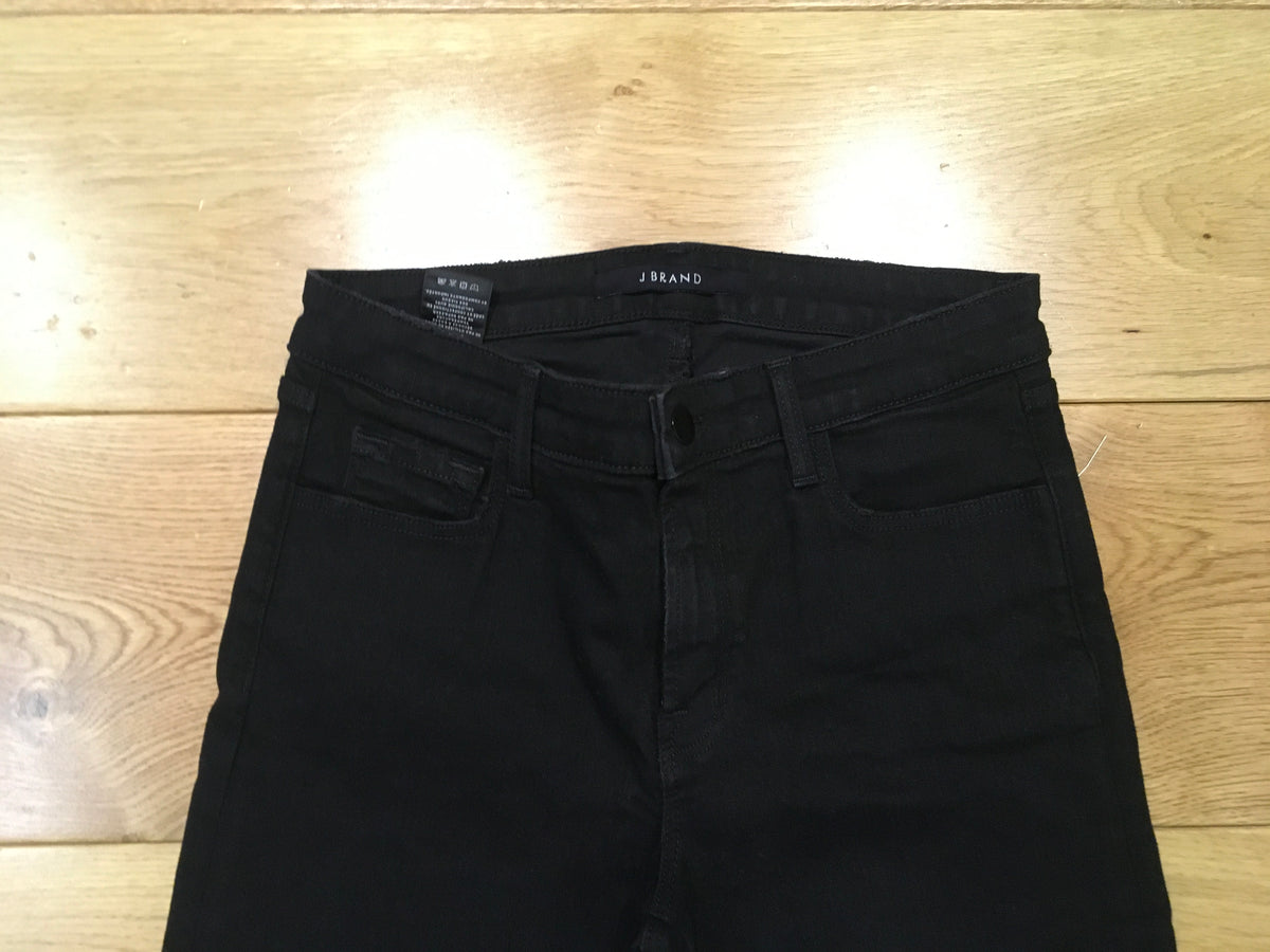 J BRAND Vanity Destruct Black Amelia Cropped Stretch Jeans Size 27 ladies