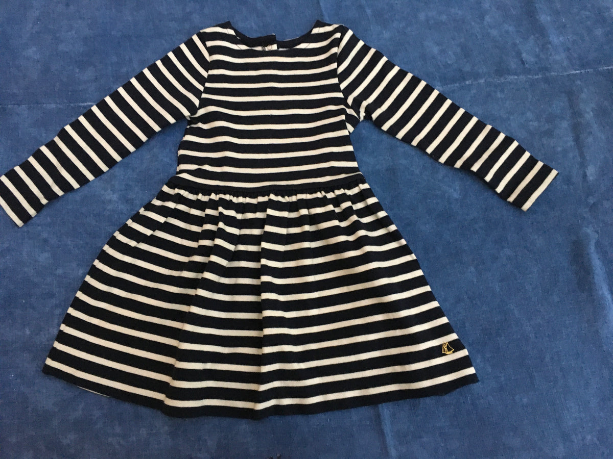 PETIT BATEAU Girl’s Striped Dress Size 4 Years old 104 cm children