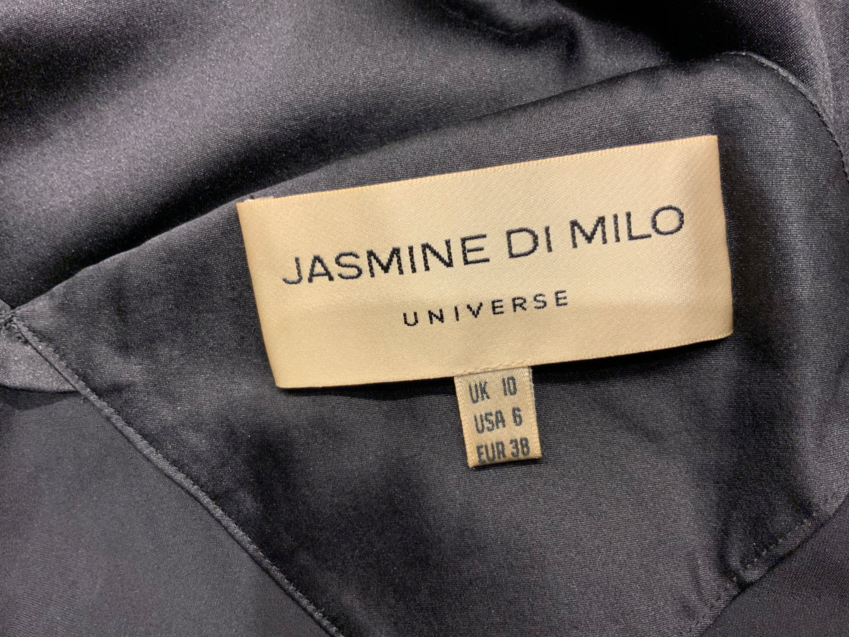 Jasmine di Milo Black Silk-charmeuse camisole Top Body Size UK 10 US 6 EU 38 ladies