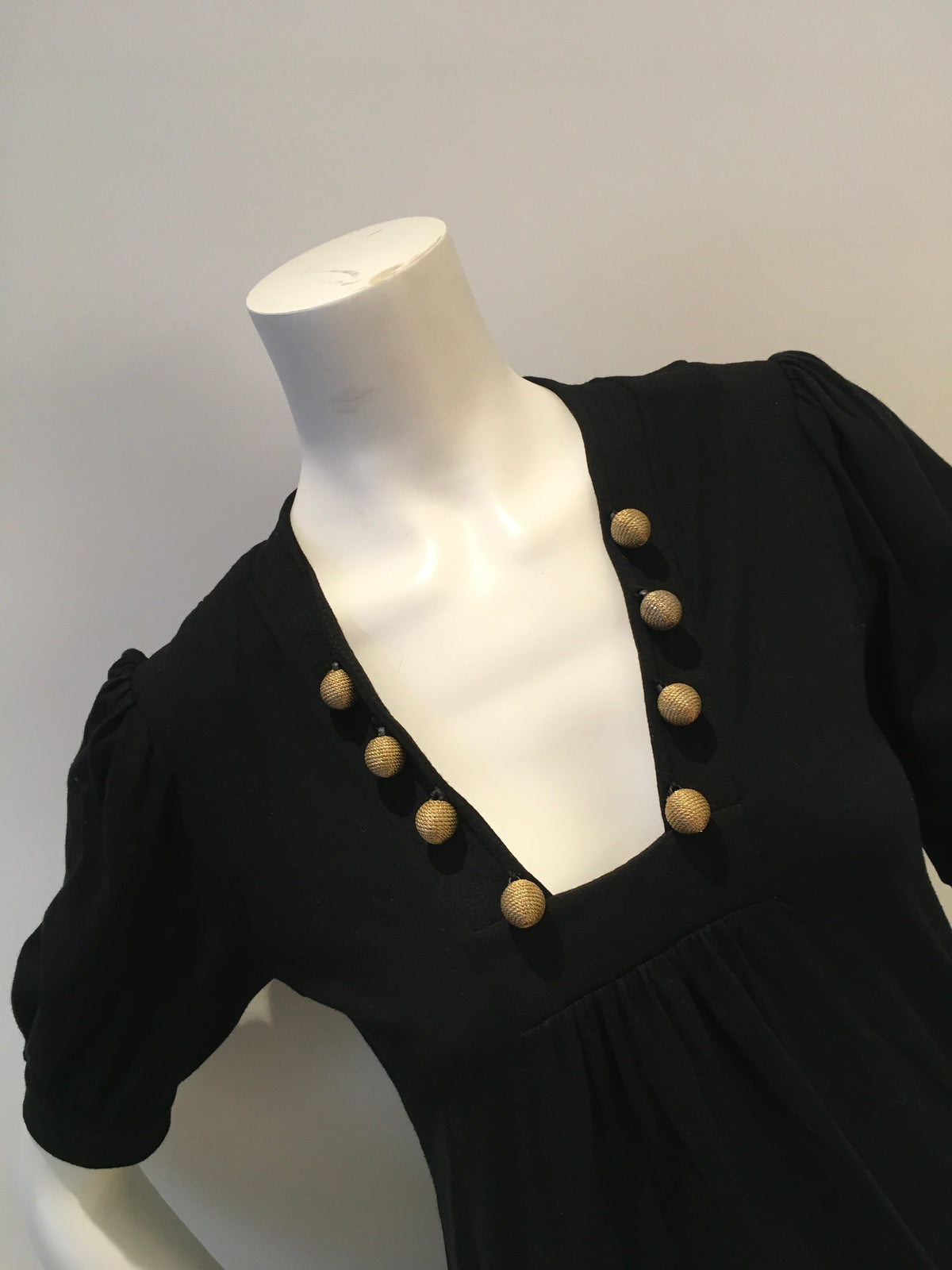 See by CHLOÉ Wool Blend LBD Little Black Dress Size I 38 UK 6 US 2 ladies